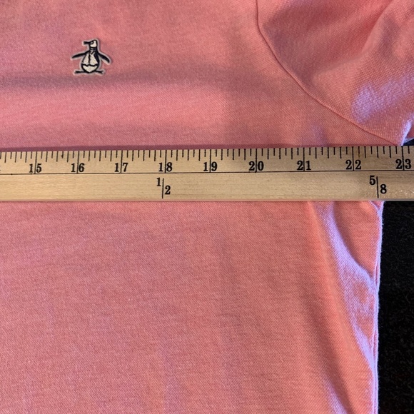 Original Penguin Polo Short Sleeve Stripe Pink XL Slim Fit Preppy Plazacore Golf - Picture 12 of 12
